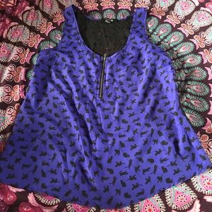 Blue Lace Cat Blouse